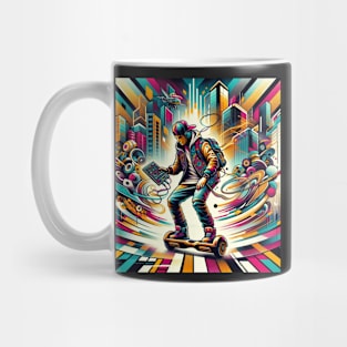 Futuristic Beat Navigator: Urban Soundscapes Mug